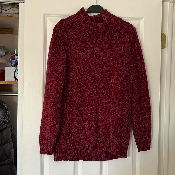 Karen Scott Merlot Size Large Turtleneck Sweater NWT - Picture 1 of 4